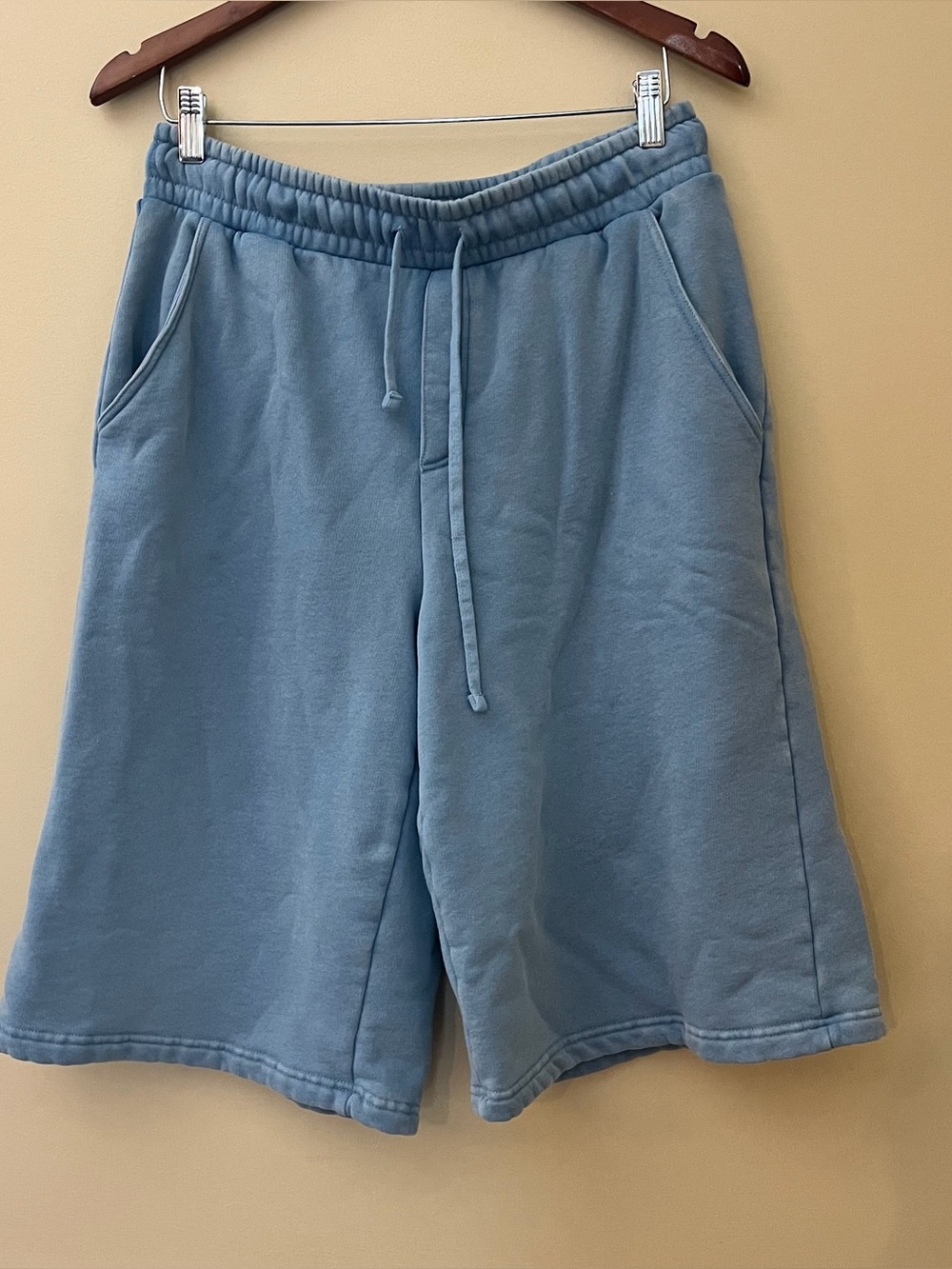 Wild Fable Women’s Baggy Bermuda Sweat Shorts Jorts Blue Drawstring Waist Size M